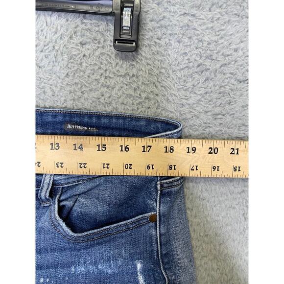 Judy Blue womens 15/32 boyfriend fit distressed denim jeans faded casual - Picture 4 of 7